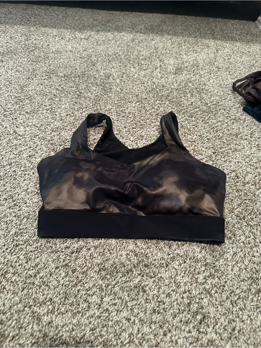 Zyia Bronze Hendrix Metallic Adjustable Sports Bra